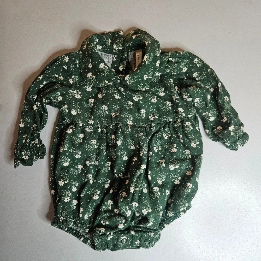 Rylee + Cru Baby Girl Bundle 3-6M Floral Dress Romper Bloomers Leggings Set 4pc